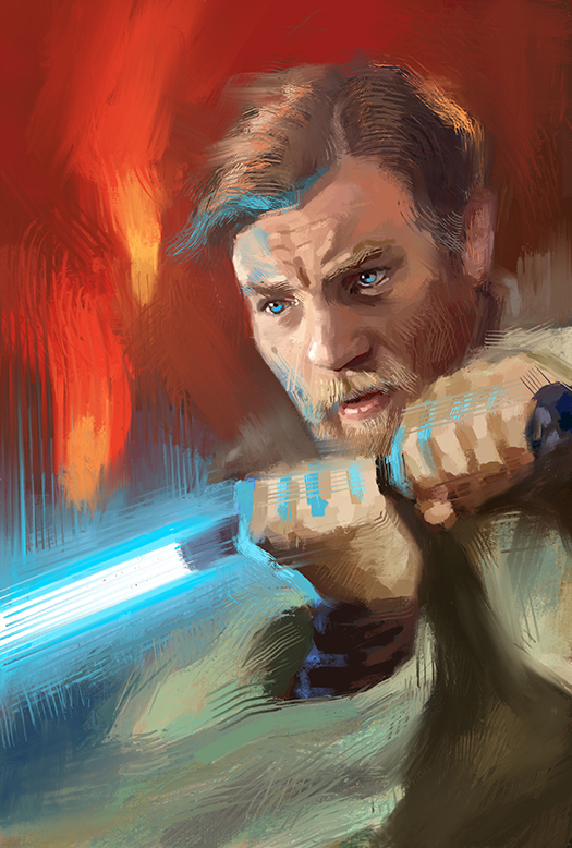 Obi Wan Kenobi book cover, digital